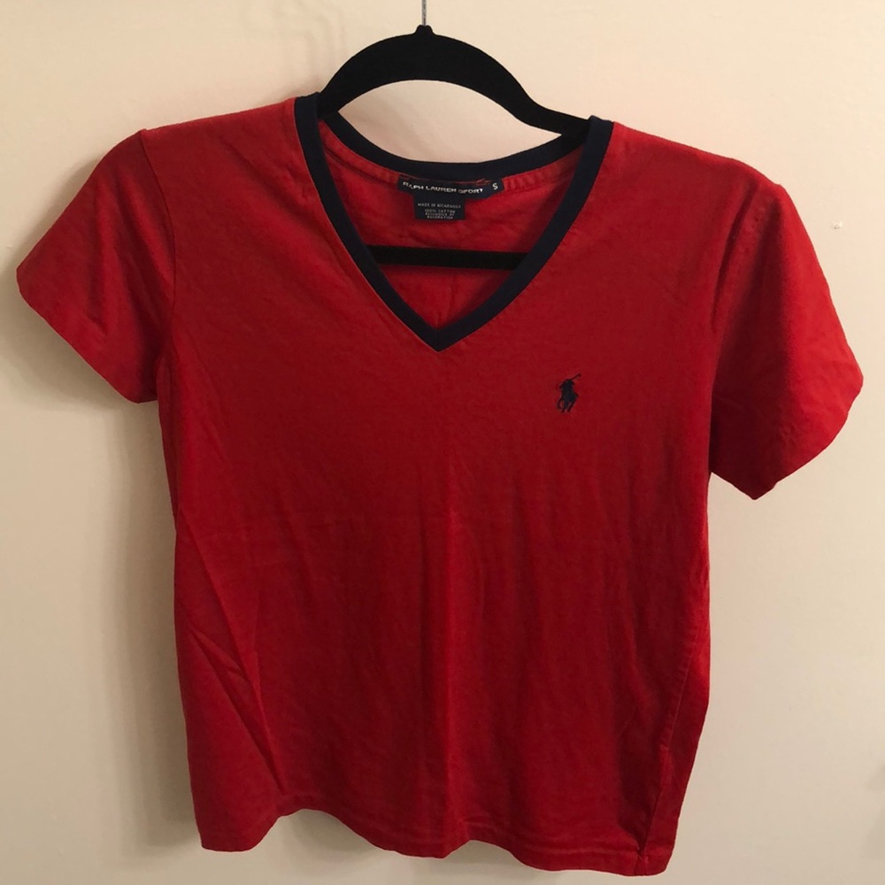 Ralph Lauren Sport T-shirt Size S Color Red Blue